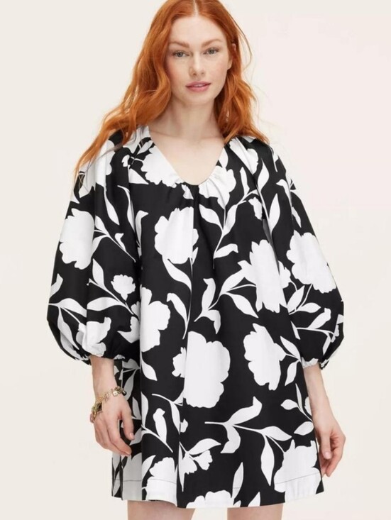 kate spade Dresses & Skirts - KATE SPADE X Target Collab Black White Classic Rose Floral A-line Mini Dress XXL